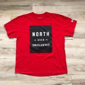 NORTH OVER EVERYTHING Red Graphic T-Shirt
